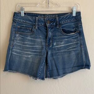 American Eagle Outfitters Faded Blue Denim Shorts